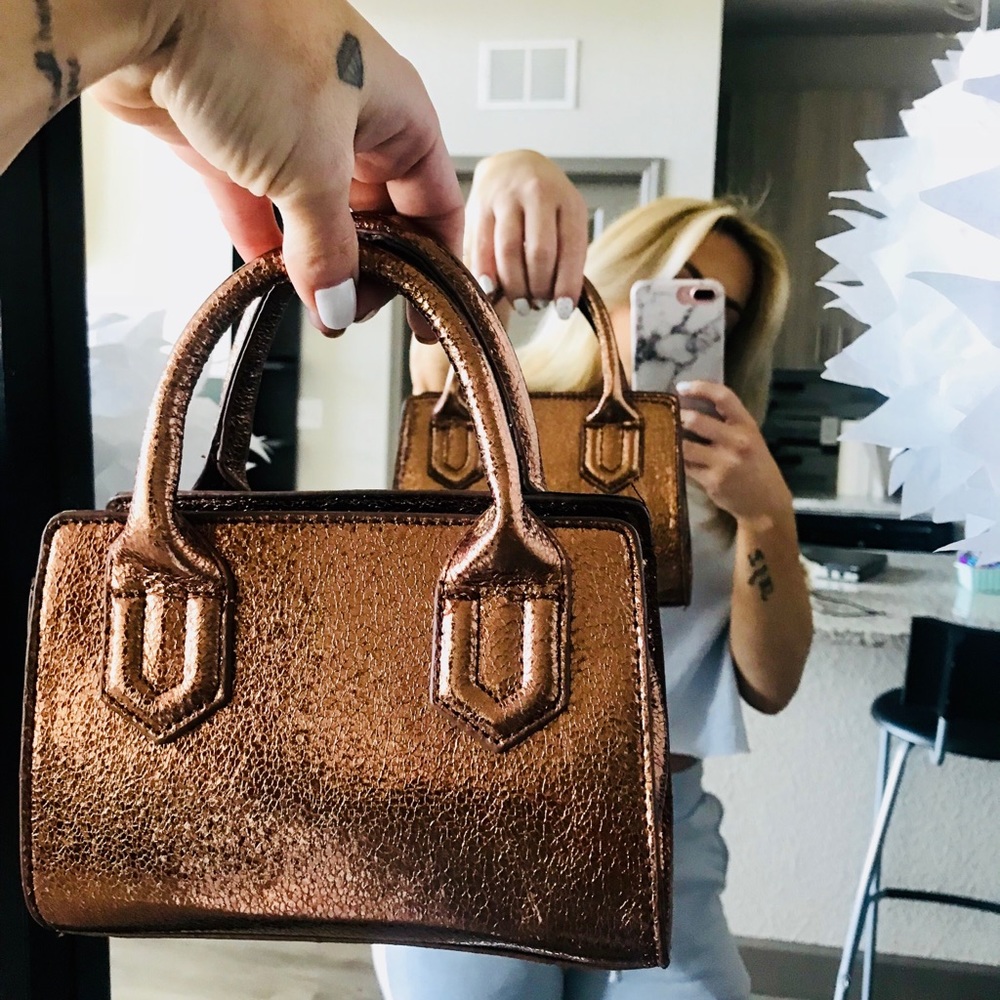 Mini bronze bag